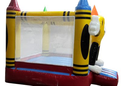 mini castillo hinchable lápices